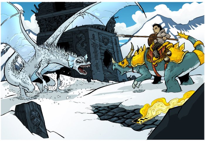 Dragon vs Dino by Travis Hanson